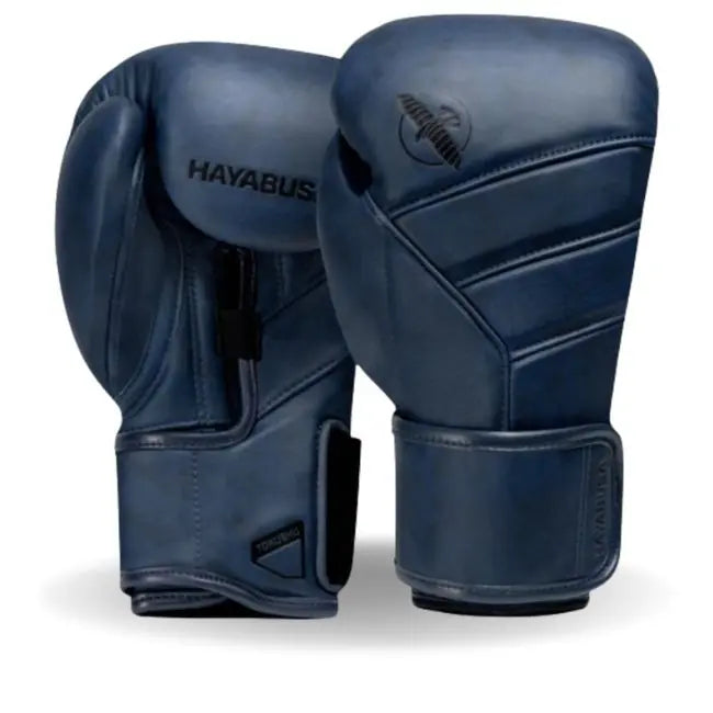 Hayabusa T3 LX Italian Leather Boxing Gloves Dark Blue